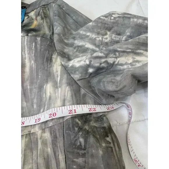 VRST Multicolor Abstract Print Hooded Jacket Medium On Trend Fashion